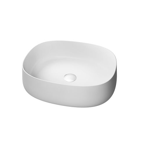 Olympia Paddle 500mm Counter Top Basin & Click Clack Waste - Gloss White (19475)