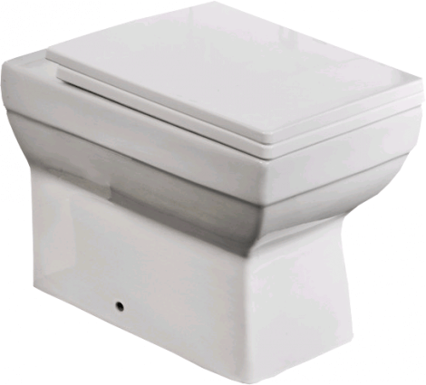 Square Back to Wall WC inc Soft Close Seat  (18850)