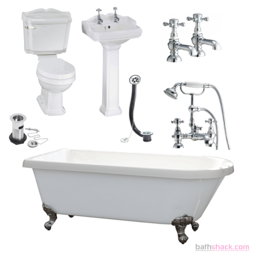 Victorian Single Ended Roll Top Bath Suite (11556)