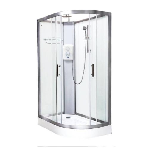 Vidalux Pure Electric 1200mm Shower Cabin Left Hand White - Standard 9.5KW (20238)
