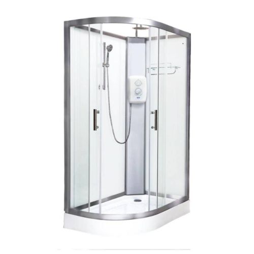 Vidalux Pure Electric 1200mm Shower Cabin Right Hand White - Standard 8.5KW (20253)