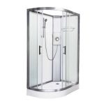 Vidalux Pure Electric 1200mm Shower Cabin Right Hand White - Gun Metal 9.5KW (20248)